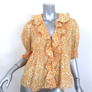 Doen Henri Top - Yellow Cementine Floral Print small
